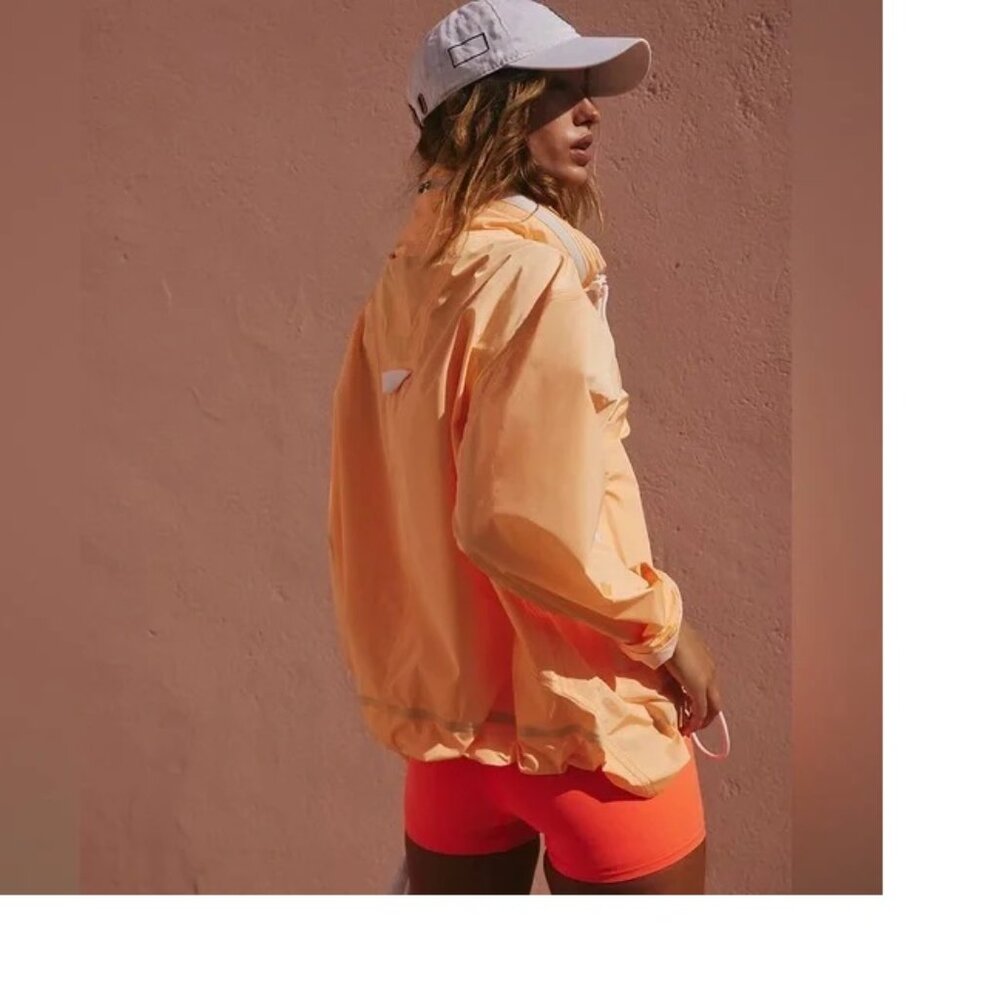 Free People FP Movement Rain And Shine Jacket Orange Small NWT - Picture 5 of 11